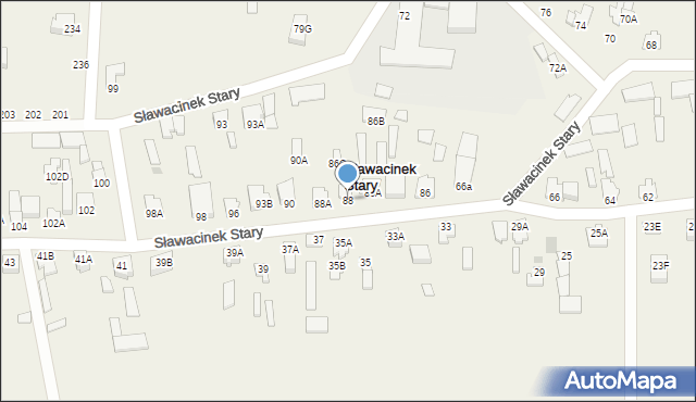 Sławacinek Stary, Sławacinek Stary, 88, mapa Sławacinek Stary