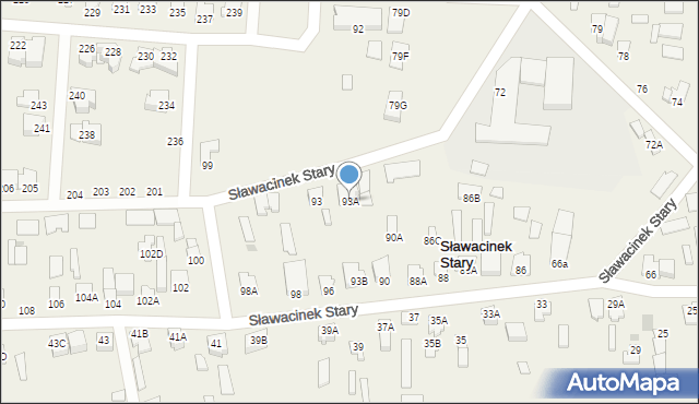 Sławacinek Stary, Sławacinek Stary, 93A, mapa Sławacinek Stary