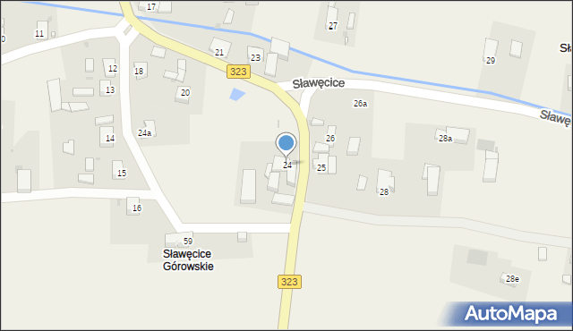 Sławęcice, Sławęcice, 24, mapa Sławęcice