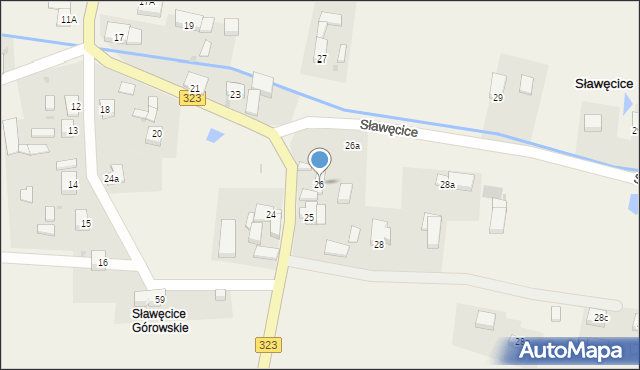 Sławęcice, Sławęcice, 26, mapa Sławęcice