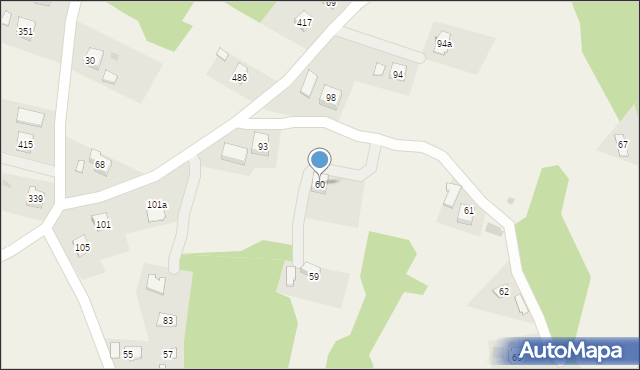 Sławęcin, Sławęcin, 60, mapa Sławęcin
