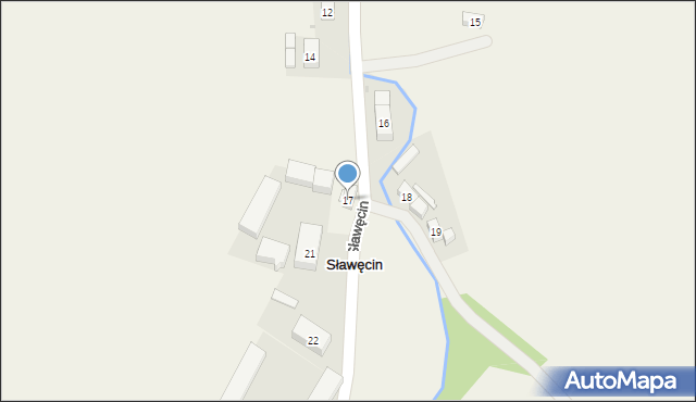 Sławęcin, Sławęcin, 17, mapa Sławęcin