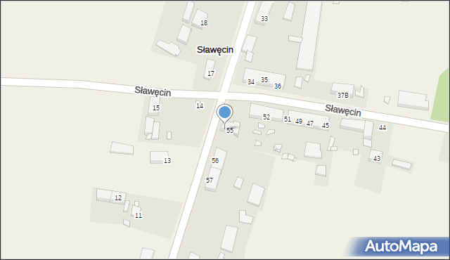 Sławęcin, Sławęcin, 55a, mapa Sławęcin