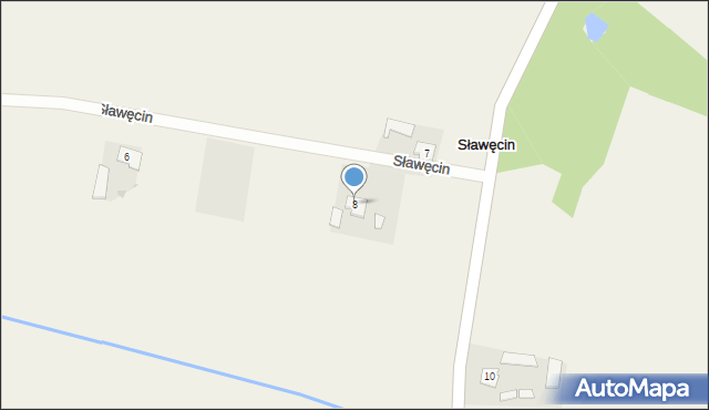 Sławęcin, Sławęcin, 8, mapa Sławęcin