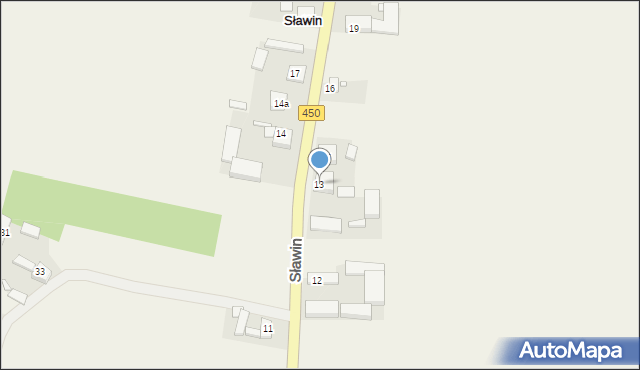 Sławin, Sławin, 13, mapa Sławin