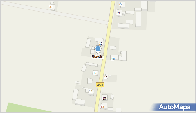 Sławin, Sławin, 18, mapa Sławin