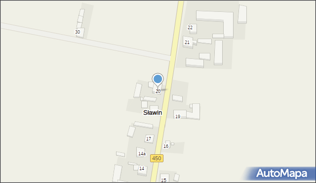 Sławin, Sławin, 20, mapa Sławin