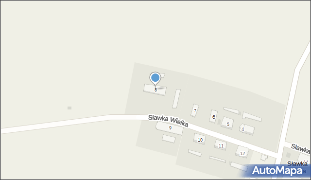 Sławka Wielka, Sławka Wielka, 8, mapa Sławka Wielka