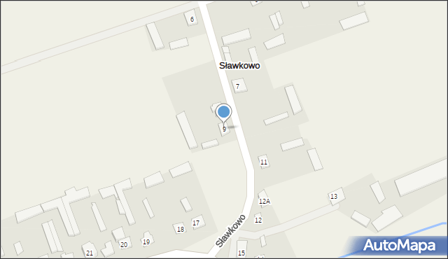 Sławkowo, Sławkowo, 9, mapa Sławkowo
