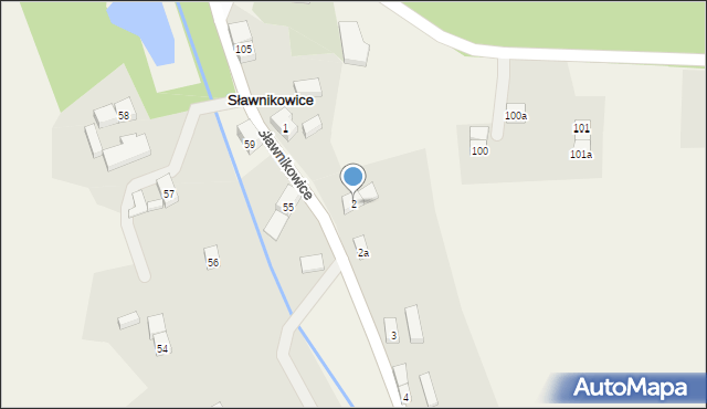Sławnikowice, Sławnikowice, 2, mapa Sławnikowice