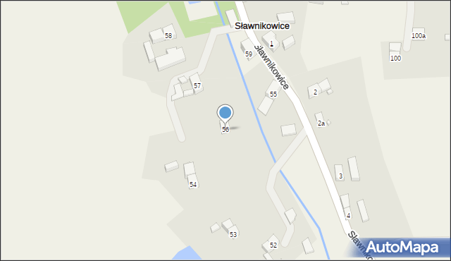 Sławnikowice, Sławnikowice, 56, mapa Sławnikowice