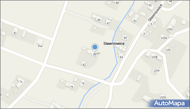 Sławniowice, Sławniowice, 83, mapa Sławniowice