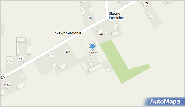 Sławno-Kolonia, Sławno-Kolonia, 20, mapa Sławno-Kolonia