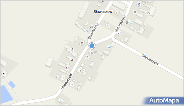 Sławoszew, Sławoszew, 21, mapa Sławoszew