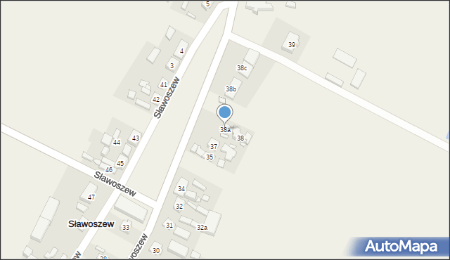 Sławoszew, Sławoszew, 38a, mapa Sławoszew