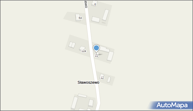 Sławoszewo, Sławoszewo, 11, mapa Sławoszewo