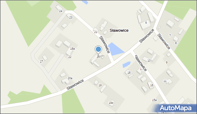 Sławowice, Sławowice, 20, mapa Sławowice