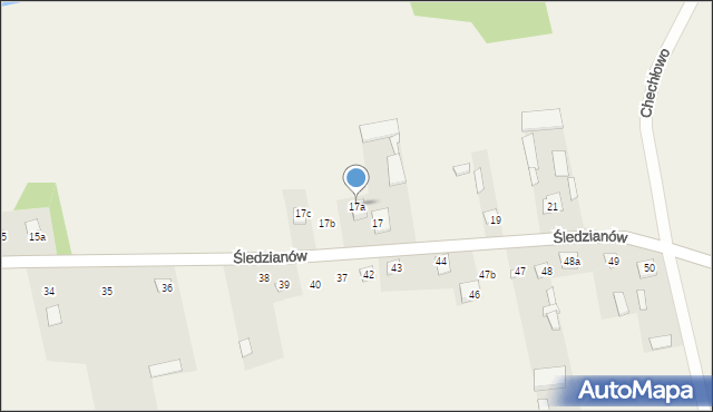 Śledzianów, Śledzianów, 17a, mapa Śledzianów