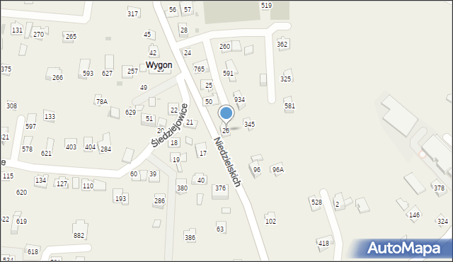 Śledziejowice, Śledziejowice, 26, mapa Śledziejowice