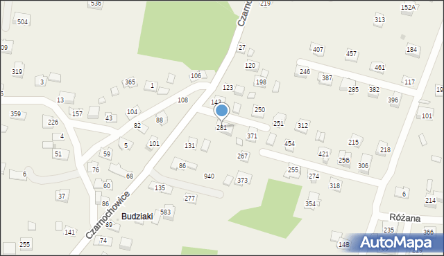 Śledziejowice, Śledziejowice, 281, mapa Śledziejowice