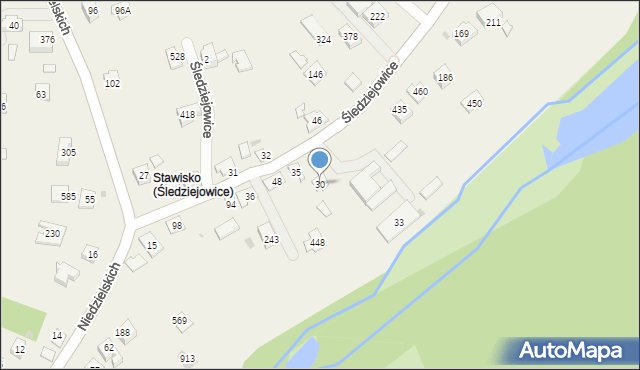 Śledziejowice, Śledziejowice, 30, mapa Śledziejowice
