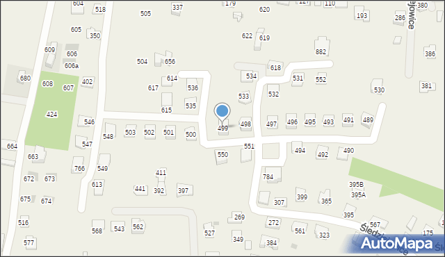 Śledziejowice, Śledziejowice, 499, mapa Śledziejowice