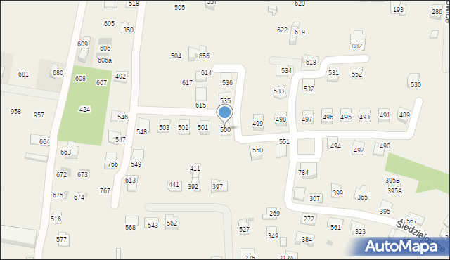 Śledziejowice, Śledziejowice, 500, mapa Śledziejowice