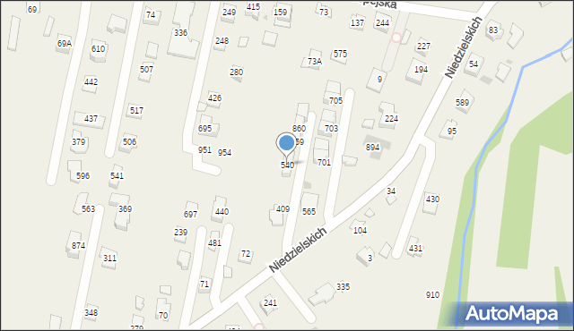 Śledziejowice, Śledziejowice, 540, mapa Śledziejowice