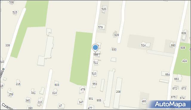Śledziejowice, Śledziejowice, 598, mapa Śledziejowice