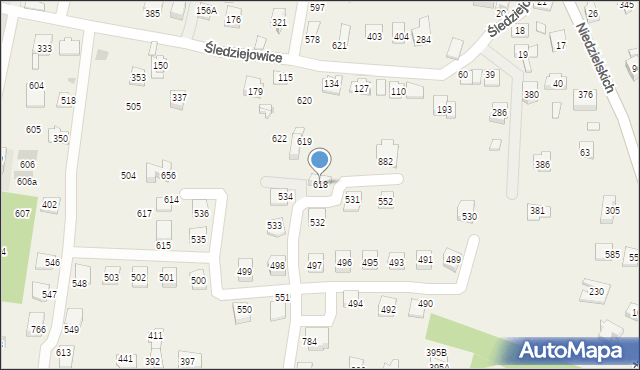 Śledziejowice, Śledziejowice, 618, mapa Śledziejowice