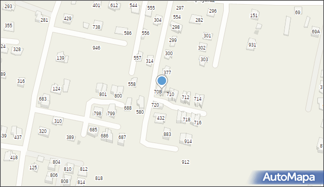 Śledziejowice, Śledziejowice, 709, mapa Śledziejowice