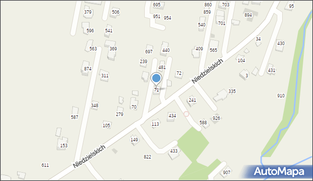 Śledziejowice, Śledziejowice, 71, mapa Śledziejowice