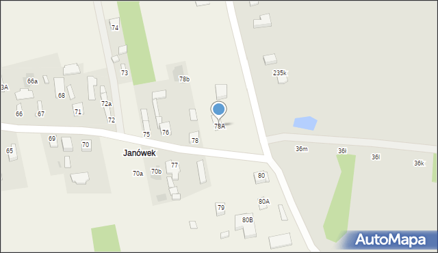 Ślepowron, Ślepowron, 78A, mapa Ślepowron