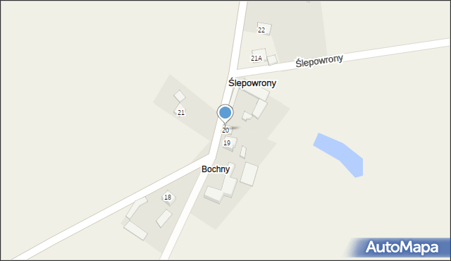 Ślepowrony, Ślepowrony, 20, mapa Ślepowrony