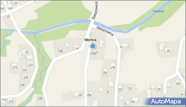 Śleszowice, Śleszowice, 131a, mapa Śleszowice