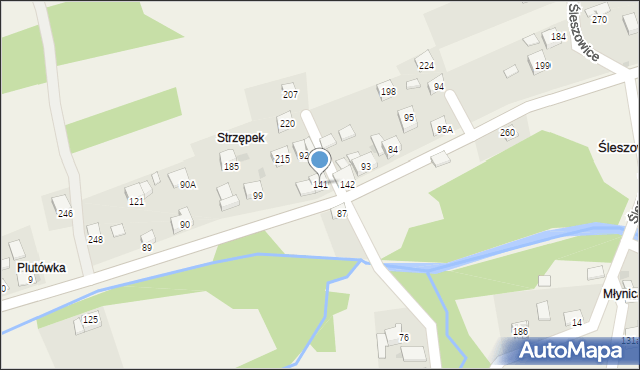 Śleszowice, Śleszowice, 141, mapa Śleszowice