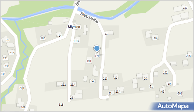 Śleszowice, Śleszowice, 178, mapa Śleszowice