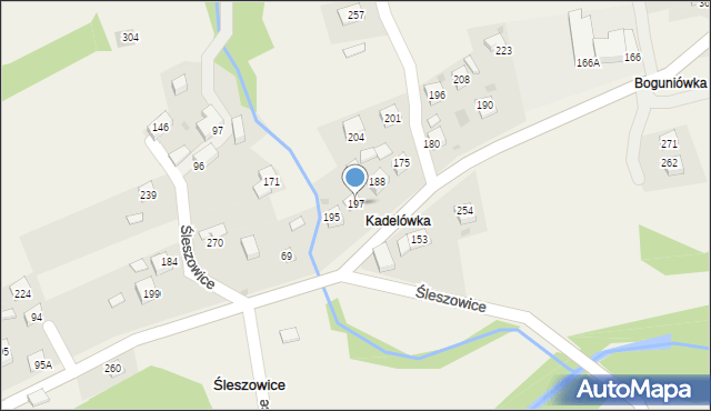 Śleszowice, Śleszowice, 197, mapa Śleszowice