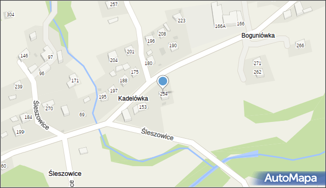 Śleszowice, Śleszowice, 254, mapa Śleszowice