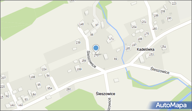 Śleszowice, Śleszowice, 270, mapa Śleszowice