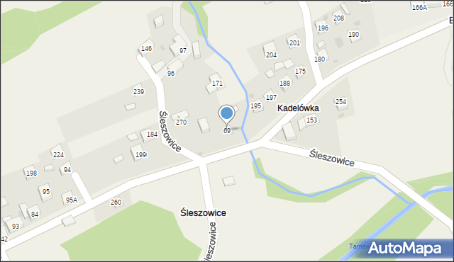 Śleszowice, Śleszowice, 69, mapa Śleszowice
