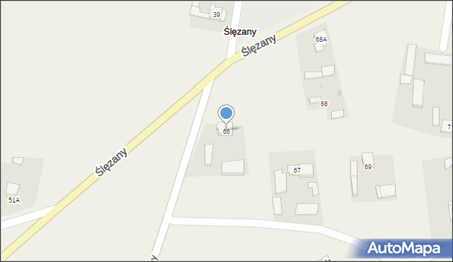 Ślęzany, Ślęzany, 66, mapa Ślęzany