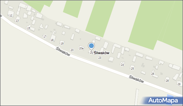 Śliwaków, Śliwaków, 21, mapa Śliwaków