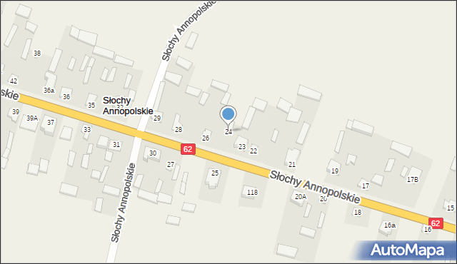 Słochy Annopolskie, Słochy Annopolskie, 24, mapa Słochy Annopolskie