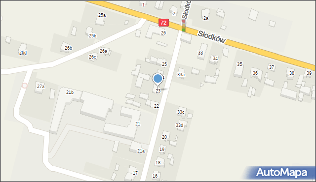 Słodków, Słodków, 23, mapa Słodków