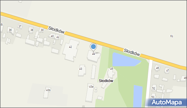 Słodków, Słodków, 44, mapa Słodków