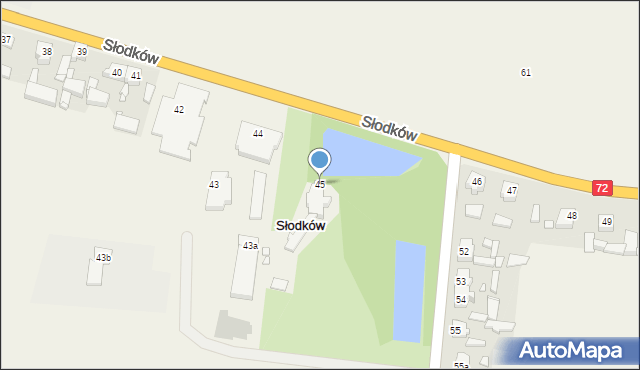 Słodków, Słodków, 45, mapa Słodków