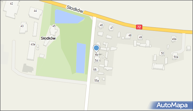 Słodków, Słodków, 53, mapa Słodków