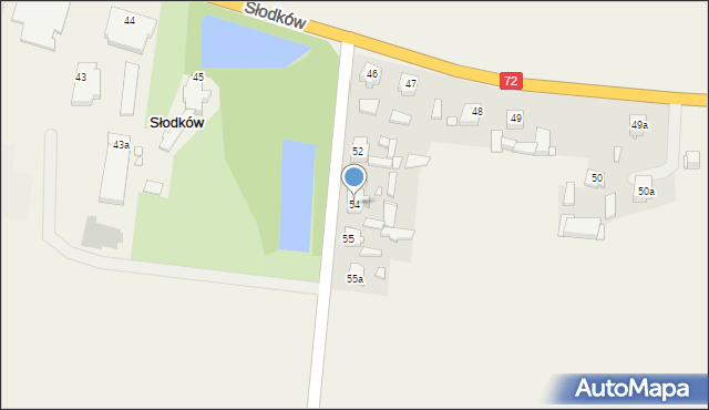 Słodków, Słodków, 54, mapa Słodków