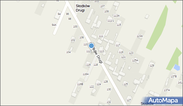 Słodków Drugi, Słodków Drugi, 114, mapa Słodków Drugi